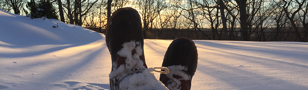 Kicking back in the New Jersey snow